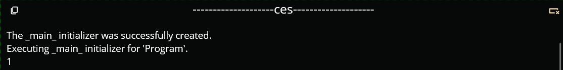 console hello world